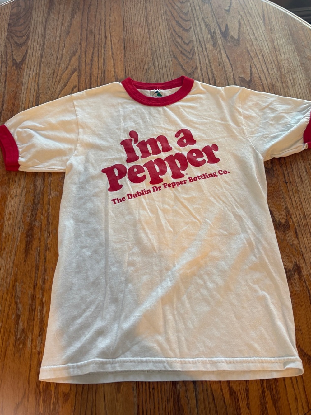 Augusta Sportswear White Ringer Tee with Red "I'm a Pepper" Graphic
